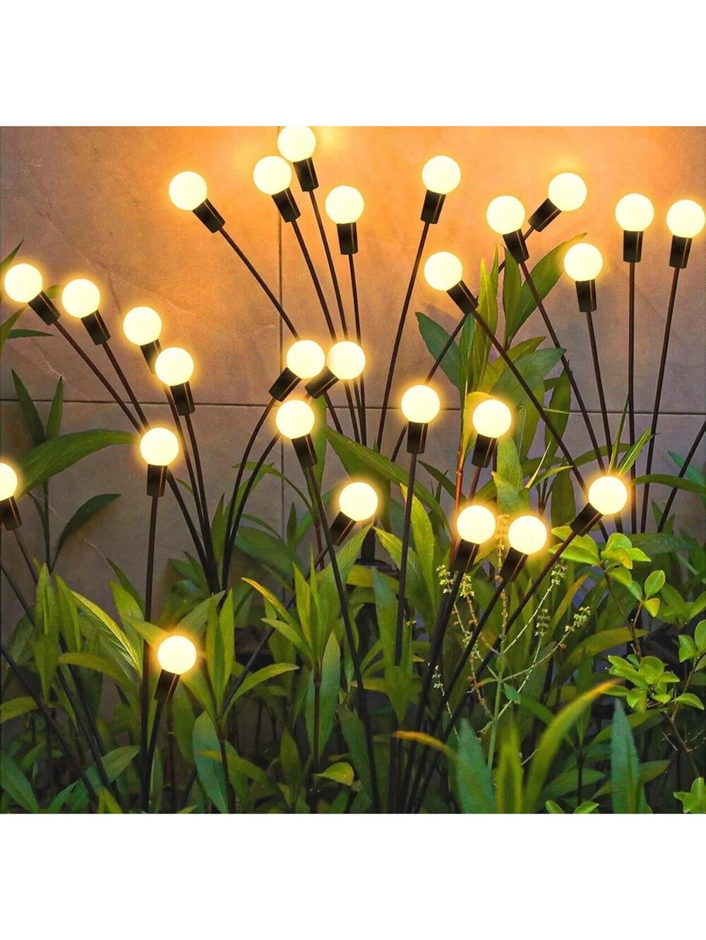 2 - stems of 10LED Solar Firefly Light Garden Waterproof Swaying Lamp Outdoor
